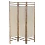 Folding 3-Panel Room Divider Bamboo and Canvas 120 cm Image 5