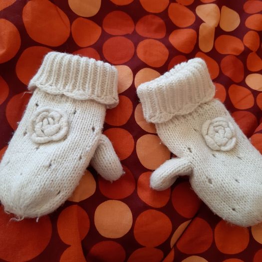 Girls gloves white H&M 1-2 years
