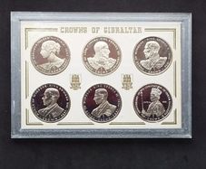 Rare 1993 Crowns of Gibraltar .925 Sterling Silver Proof 6-Coin Set