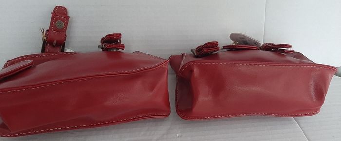 New leather make up bag tag attached