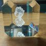 Two  3D Glass Paperweights Image 3
