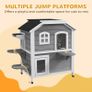 2 Story Cat House Weatherproof Wooden Cat Enclosure Image 6