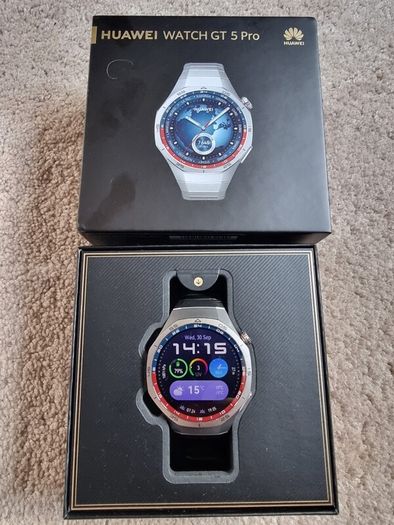 Huawei GT5 Pro Titanium with Titanium watch strap