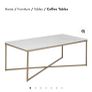 Coffee Table White Marble Image 3