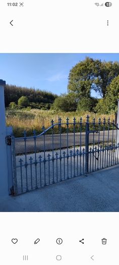 galvanised entrance gates