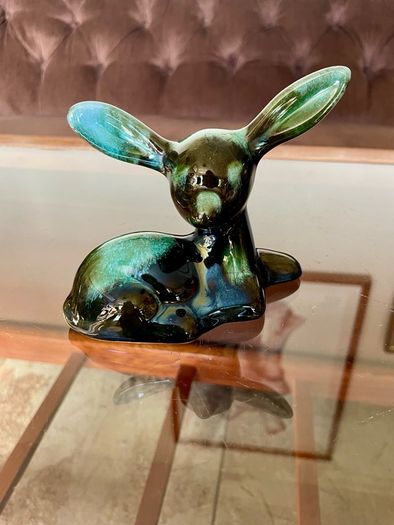 Vintage Blue Mountain Pottery Deer Fawn Figurine Canadian BMP Pottery Mid Century Animal Decor