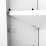 Bathroom Wall Cabinet, Cupboard with Mirror, 3-Door Storage Cabinet, 60 x 15 x 55 cm, with Adjustable Shelf, Modern, White (FREE POSTAGE) Image 7