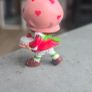 HTF Vintage 1981 AGC Kenner Strawberry Shortcake Mini PVC Doll with Birthday Cake Figurine 2" same era as MLP G1 My Little Pony Image 3