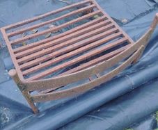 Antique Cast Iron Cottage Fireplace Grate / Fire Basket