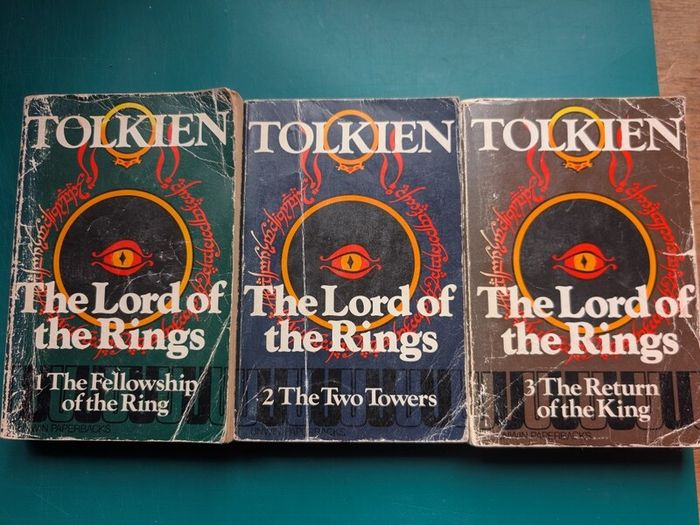 Vintage 1976 The Lord of the Rings Trilogy by J.R.R. Tolkien (George Allen & Unwin)