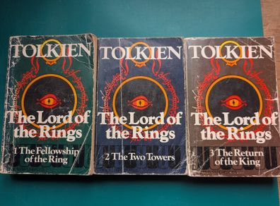 Vintage 1976 The Lord of the Rings Trilogy by J.R.R. Tolkien (George Allen & Unwin)