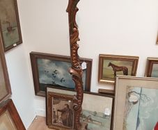 Early 20th century Italian catved wood standard lamp working order