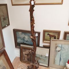Early 20th century Italian catved wood standard lamp working order