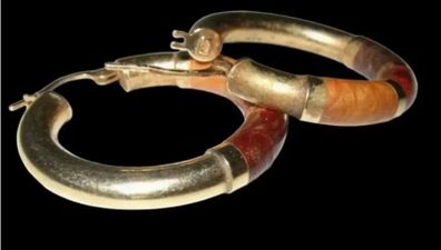 Vintage Hallmarked 9ct Gold Tri-Colour Earrings