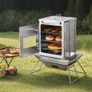 Foldable Camping Oven, Stainless Steel Portable Camping Stove, with 3 Tier Grill, Handle and Thermometer, Use with Wood Burning Fire, Propane Stoves, for Baking Bread, Pizza, Outdoor Cooking Image 3
