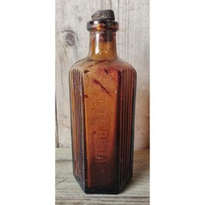 Vintage Bottle Brown Glass KAS960