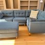 L-shaped sofa and footstool Image 3