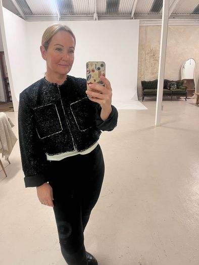 boucle cropped jacket