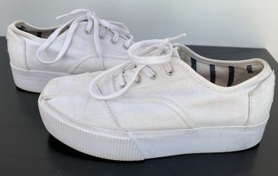 Size 5 Toms White Platform