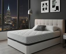 White Ottoman Storage Bed - King