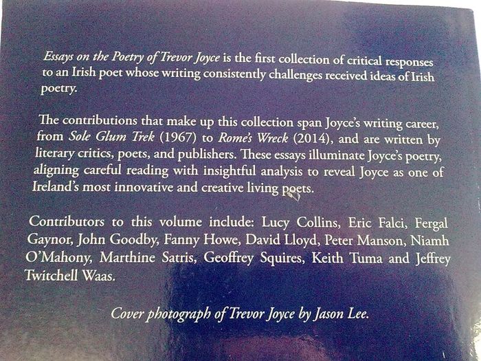 Essays on the poetry of Trevor Joyce Ireland Irish poet