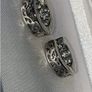 Pristine Vintage Reversible Silver Huggies Image 4