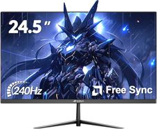 24.5 Inch 240Hz Gaming Monitor, FHD 1080P with DP1.4 & FreeSync, 1ms Response, 120% sRGB, Adjustable Height & Tilt, Vertical Display for PC/Console HDMI & DP