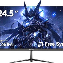 24.5 Inch 240Hz Gaming Monitor, FHD 1080P with DP1.4 & FreeSync, 1ms Response, 120% sRGB, Adjustable Height & Tilt, Vertical Display for PC/Console HDMI & DP