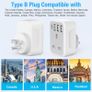 UK to US Plug Travel Adapter, USA Travel Adapter with 4 USB Ports (1 USB C Fast Charger) American to UK Plug Adapter for US Canada Mexico Thailand and More(Type B) Image 5