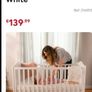 nested sorrento wooden cot bed white Image 2