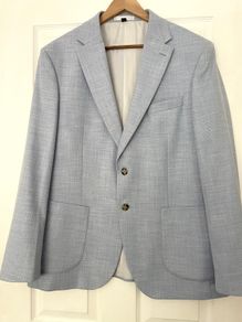 M&S Men's Single Breasted Blue Blazer Suit Jacket. Size 44in (Regular Length) - New