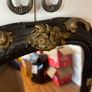 antique mirror with shelf Image 3