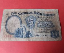 The National Bank Limited 1939 Five Pound Note