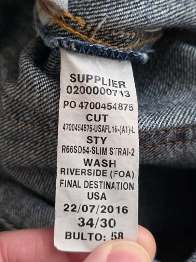 Ralph Lauren 381 Slim Fit Straight Jeans W34