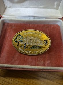 Lions Club International Nebraska 38 Arbor Lodge 100 Years Pin Pinback