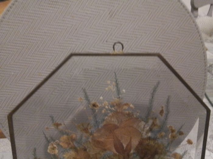Glass Pressed Flower Hexagonal Wall Decor