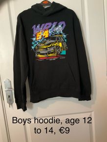 Boys hoodie, age 12 to 14