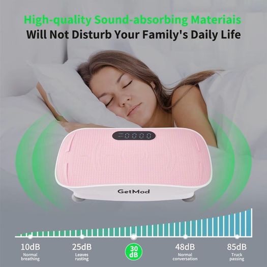 GetMod Smart Vibration Plate Treadmill Exercise Bike Upgraded for High Power Brushless Motor Bluetooth speaker with Enhanced Performance Exercise Machine Full Body Workout at home vibrational platform for Wellness and Fitness