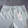 Calvin Klein Jeans W29 Pale Bluish Mint Distressed Mid Length Mom Shorts BNWT Image 5