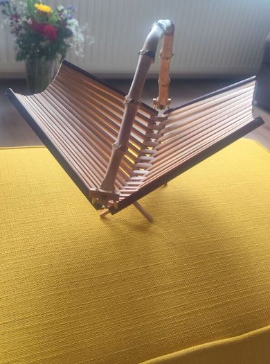 Mid Century Modern Bamboo and teak Fruit Basket