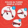 3 Wheel Foldable Ride On Tricycle for 1 to 3 Year Old Boys and Girls, Beetle Trike, Antennae Handlebar, Develop Your Toddlers Balance and Motor Skills, Fun with No Surface Scratches Image 5