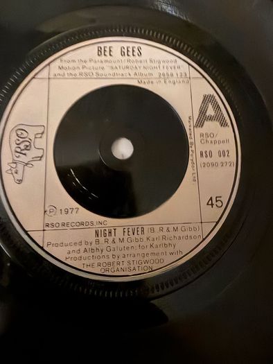 Bee Gees Night Fever 1978 UK 7inch Vinyl with Picture Sleeve
