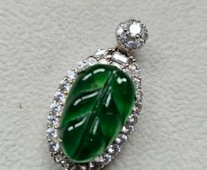 Natural Burma Jade with silver pendant