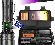Torches LED Super Bright Rechargeable, Flashlight 500000 Lumens XHM88 Torches Battery Powered, Led Torch Rechargeable, Powerful Torch Flash Light for Dog Walking Hiking Camping Emergency Gift