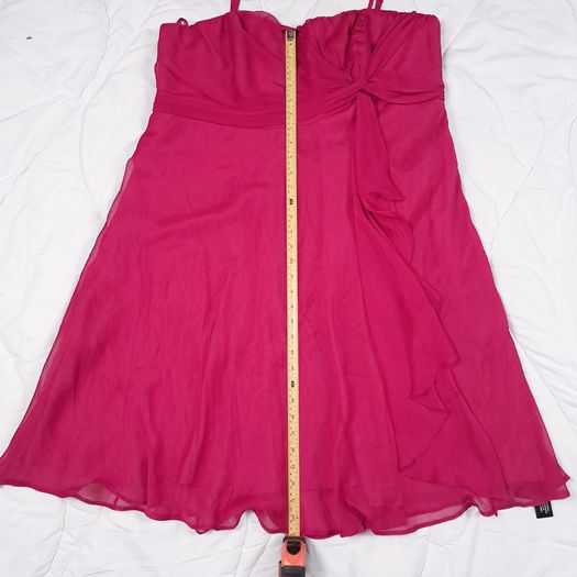 Debut Pink Chiffon Sleeveless Strappy/Strapless Side-Knot Draped Cocktail Mini Dress 20UK/48EU