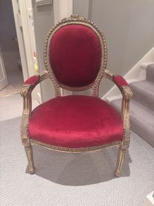 Antique red / gold chair