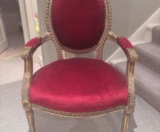 Antique red / gold chair