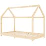 Kids Bed Frame Solid Pine Wood 70x140 cm Image 3