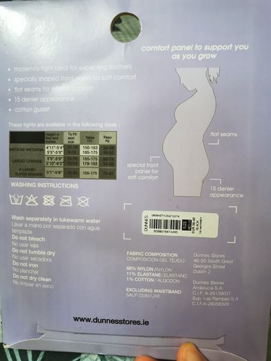 15 denier maternity tight