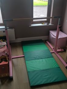 Gymnastics Bars (Pink) and Mat